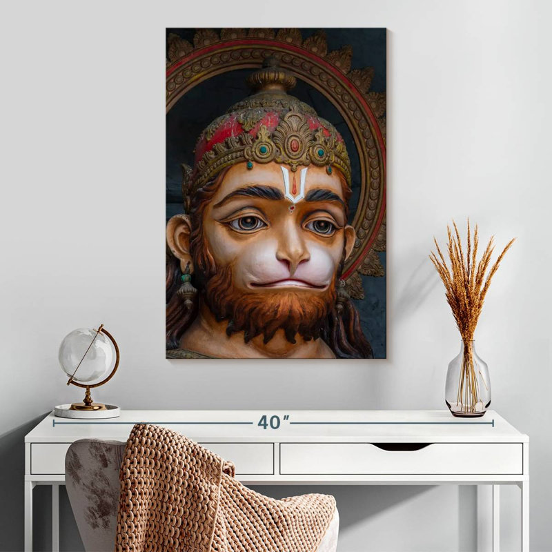 Adol dieu indou Hanuman Idol, H 30 po x l 20 po