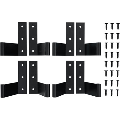 SteelTek Flat 2 1/4" Offset Hinge Shutter Kit, for Heights 60"-80" (Includes 4 Pairs of Hinges)