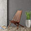 Chaise longue pliante d'extérieur Lashawn en bois d'acacia - Brun-2095246262-2095246258