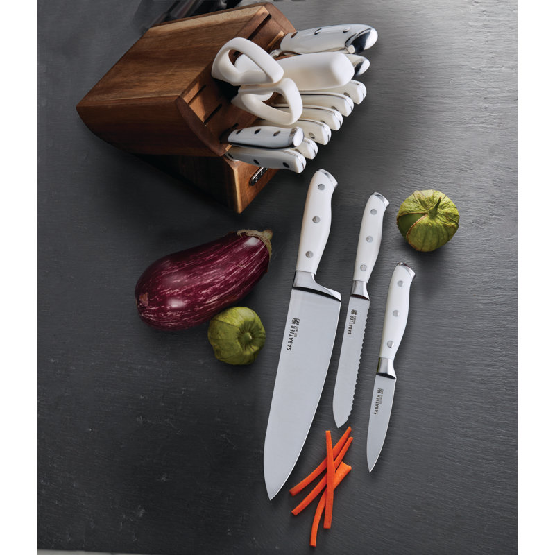Sabatier 15-Piece Forged Triple Rivet Knife Block Set