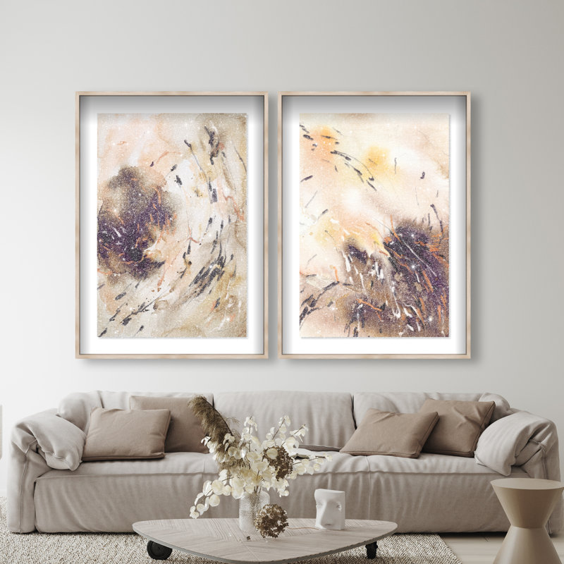 Floating Autumn Set Set by Oliver Gal, 33"H x 23"W, Natural Oak Shadowbox