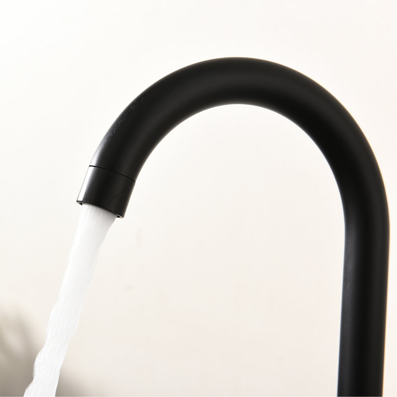 Modern Matte Black Kitchen Tap, Single Handle Stainless Steel Sink Faucet With Precise Control Handle, Commercial Tap Long-Lasting Durability And Functionality