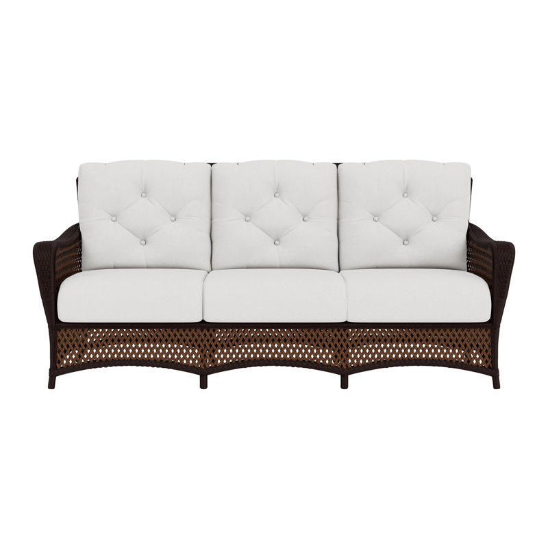 Grand Traverse Outdoor 3 - Seat Patio Sofa, Caramel, Eberly II Spring