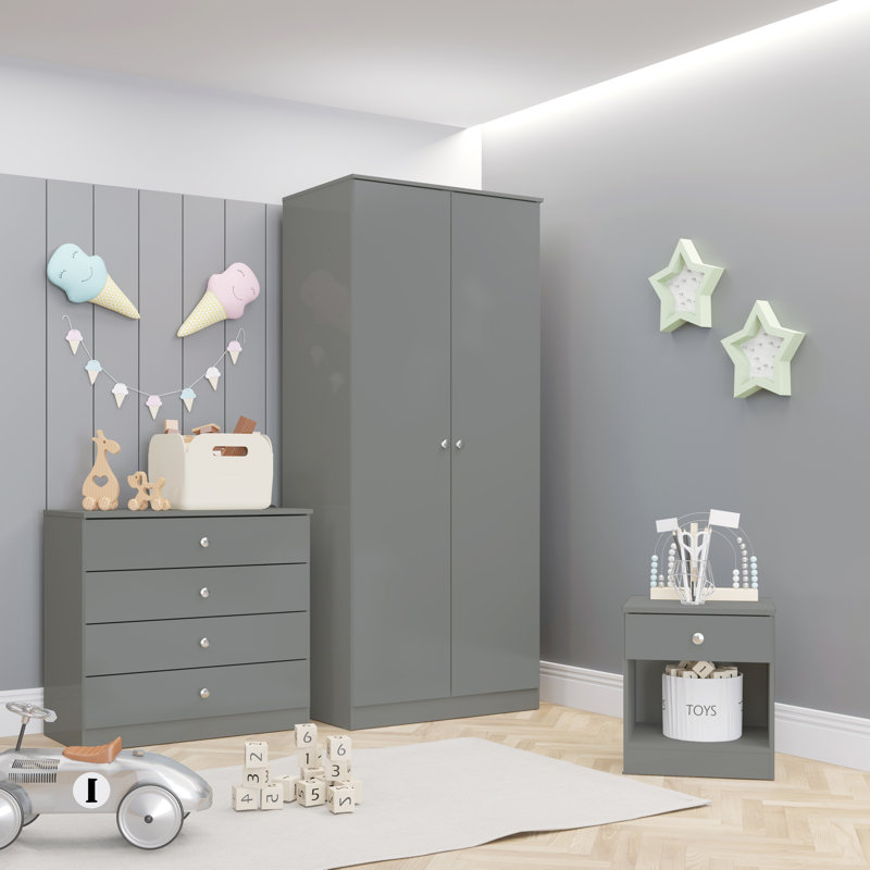 Denver Piece Bedroom Set, Grey