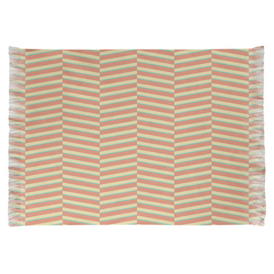 Tapis orange à rayures fracturées