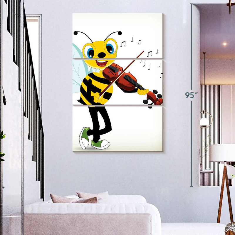 Bee Playing Violin, 74" H x 48" W