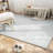 Cozy Faux Rabbit Fur Area Rug Machine Washable Rug in Gray-515601806