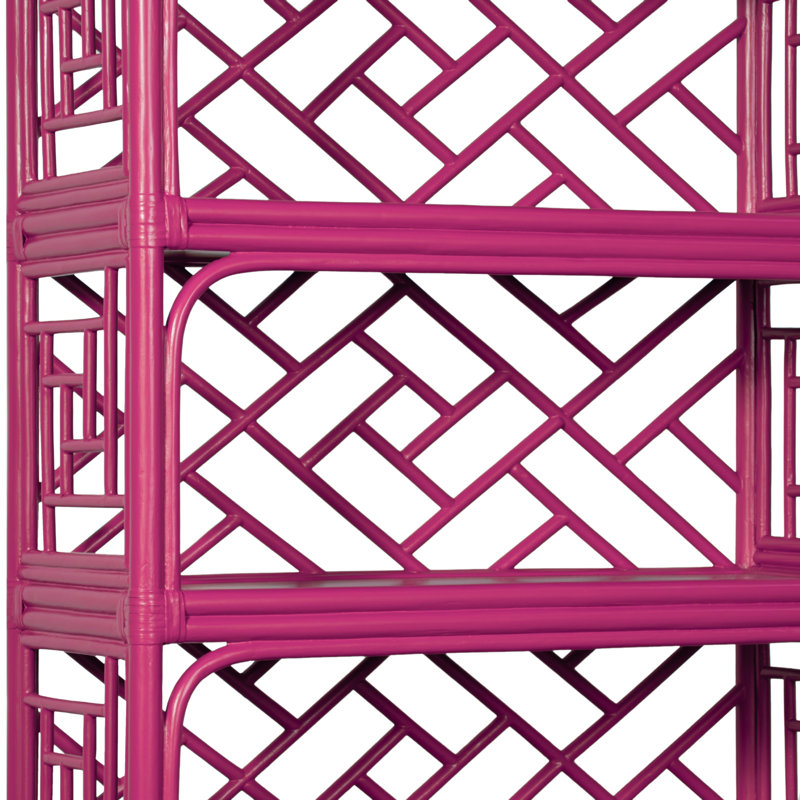 Chippendale Bookcase, Hot Pink