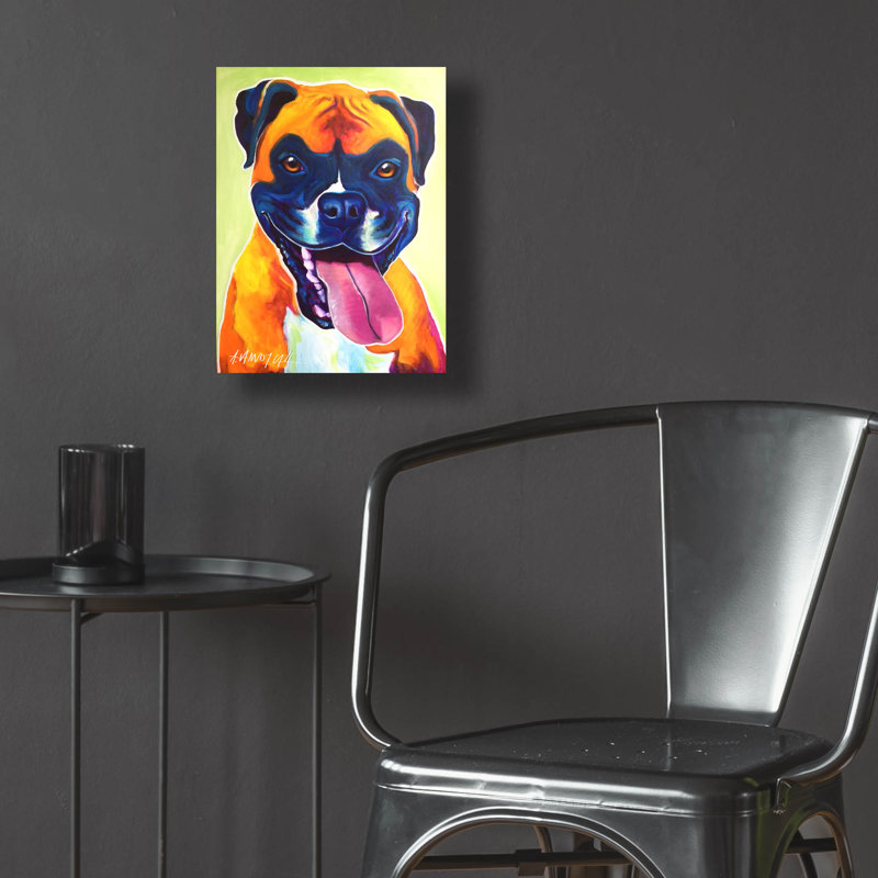 «Boxer - Bear» par Dawg Painter, H 16 po x l 12 po