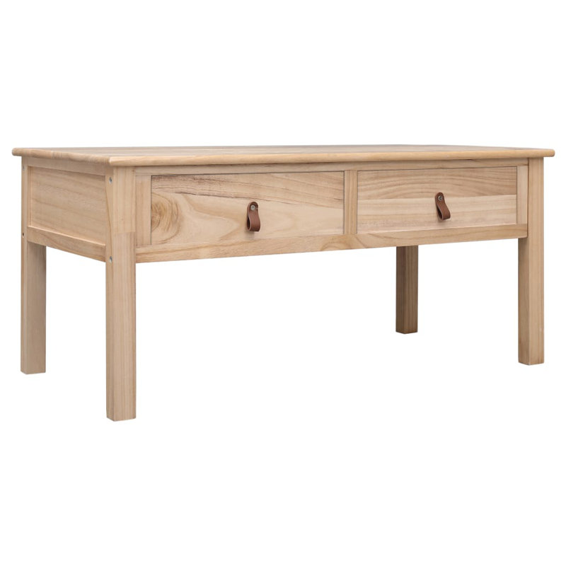 Alpena Solid Wood Four Leg Coffee Table with Storage