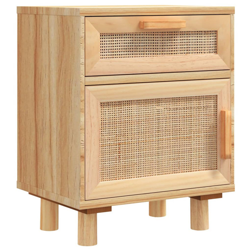 Blethyn 40 cm W Bedside Table, Brown, Left, Individual