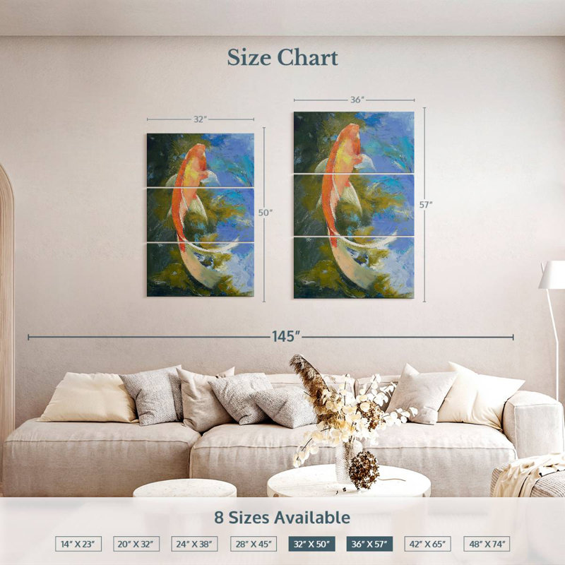 Brampt Butterfly Koi, 57" H x 36" W