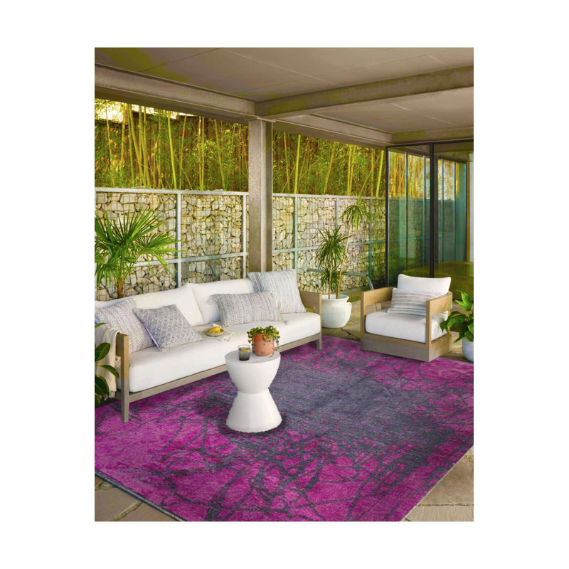 Tapis rose lavable à la machine, Sous-tapis rectangulaire de 3 pi 3 po x 4 pi 11 po
