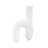 White Abstract Curved Tube Vase Tall-517065137