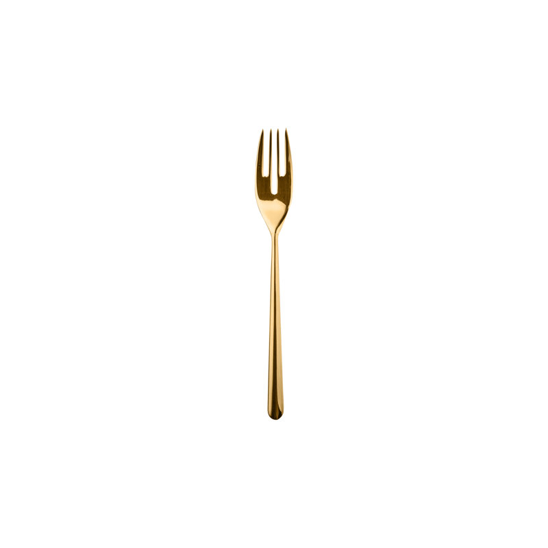 Linea Table Fish Fork - 24 Pieces, Oro