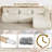 110.20"W L-Shaped Modular Corner Sectional 4-Piece Plush Corduroy Sofa, Cloud Couch with 1 Ottoman,No Assembly Required-120773657