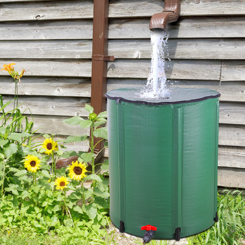 Baril de pluie portatif 50 gallons, H 34,65 po x l 23,62 po x P 23,62 po