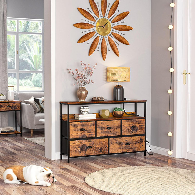 45'' Media Console, Rustic Brown