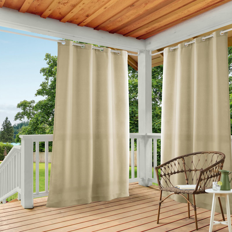 Les rideaux d'intérieur et d'extérieur Cabana, Taupe, L 54 po x L 84 po