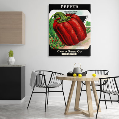 Toile vintage avec poivrons de jardin, design par Lil 'Rue