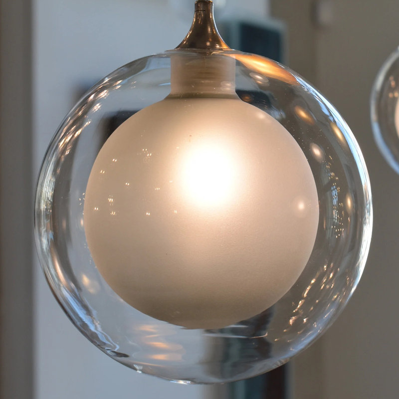 Reflection Moon 1 Pendant Light, Frosted Milk White, White