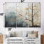 Gris, minimalisme, calme, rivière, forêt, rivière, ensemble d'art mural-107744602-107744605