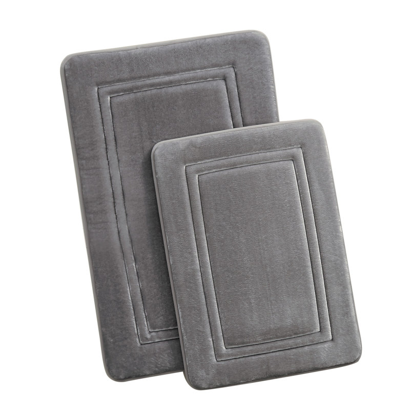 Baysen Memory Foam Bath Rug, Khaki, 20" W x 30" L