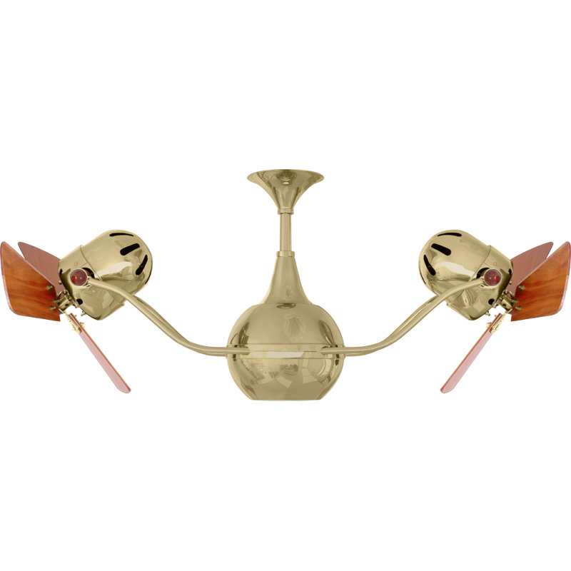 44" Vent-Bettina 3 Blade Ceiling Fan, Polished Brass