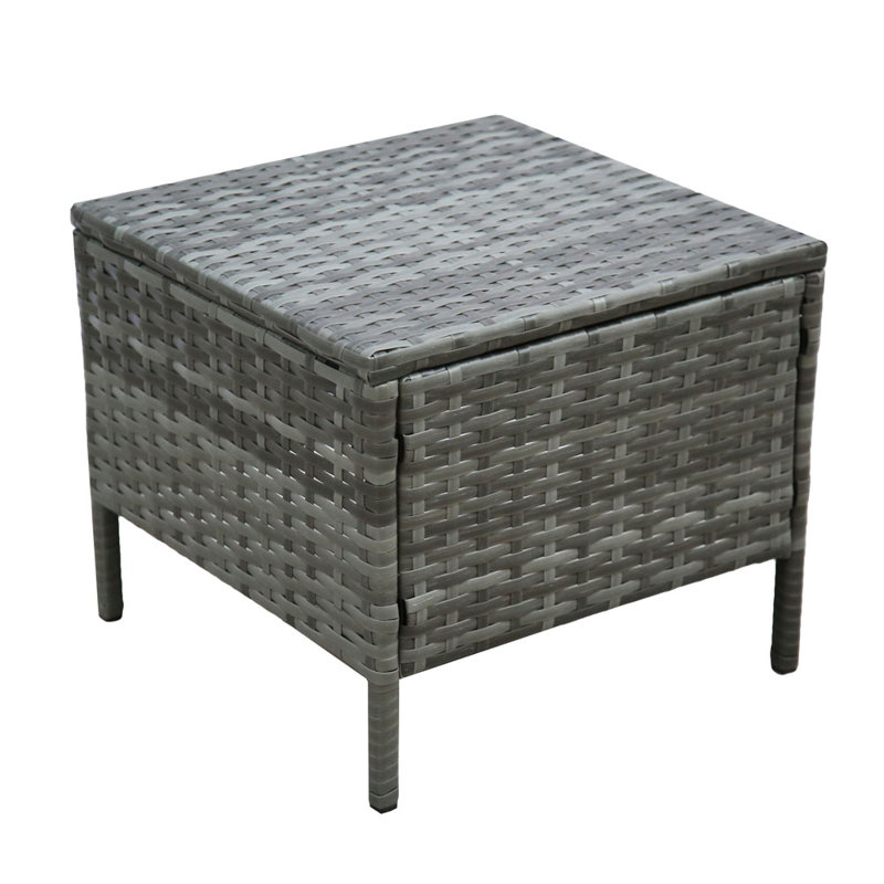 Adidev Rattan Wicker 9 - Person Seating Group with Cushions