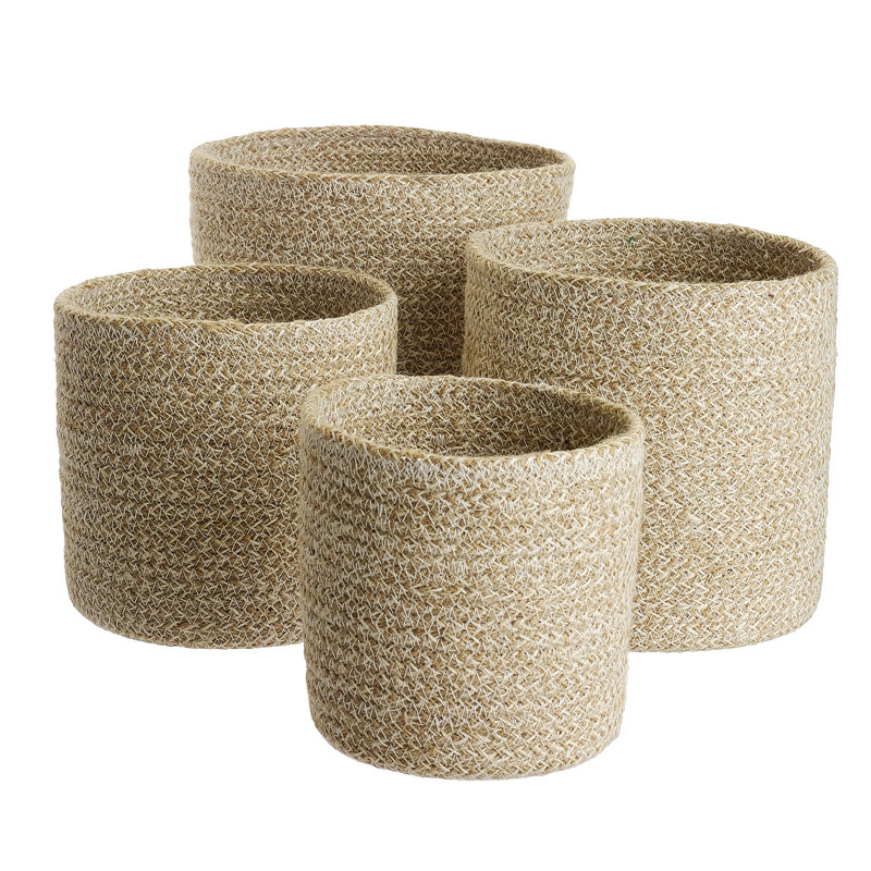 Gracie Oaks Berkey Fabric Basket, Sand