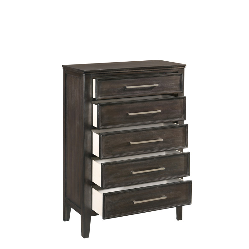 Commode 5 tiroirs Jonnathan, Muscade