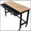 Banc de travail 60 po, banc de travail avec rangement de tiroir, table de travail robuste avec roulettes pour le bureau à domicile