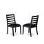 Ensemble de table de salle à manger 13 pièces Modern Xtenczar, table rectangulaire et 12 chaises empilables en tissu de lin noir, finition noire brossée-124569961-124569962-124569968