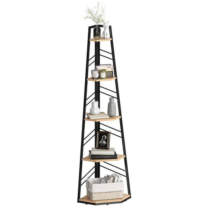 36.5cm W Metal Shelving Unit, Natural