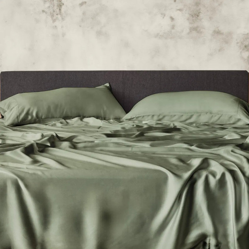 Luxe CleanBamboo Sateen Sheet Set, King Sheet Set + 4 Additional pieces, Blue
