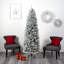 Sapin de Noël artificiel élancé avec lumières DEL-1967424430-2002601903