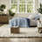Reversible Modern Bedding Set With Breathable Blue Nylon Shell, Queen/full
