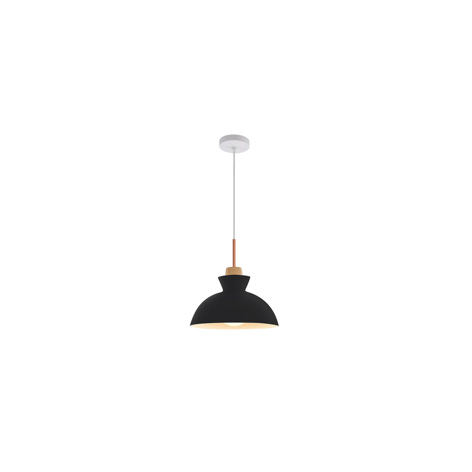 Ozma 1 - Light Single Dome Pendant, Black