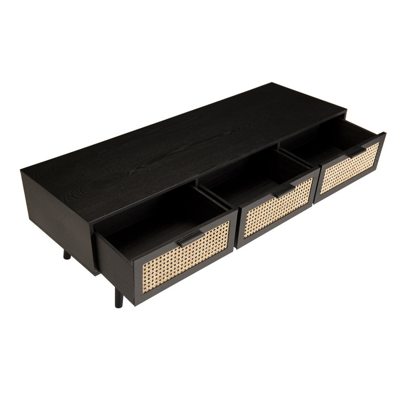 Chattooga Unfinished TV Stand for TVs up to 50", Black/Oak