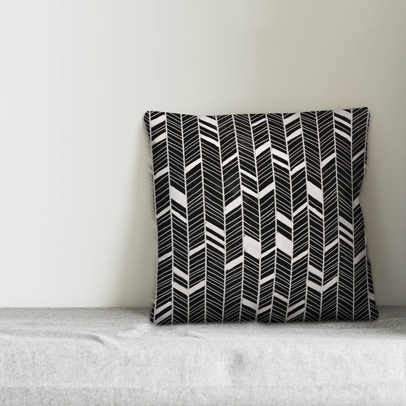  Throw Pillow, Black, 16" x 16"