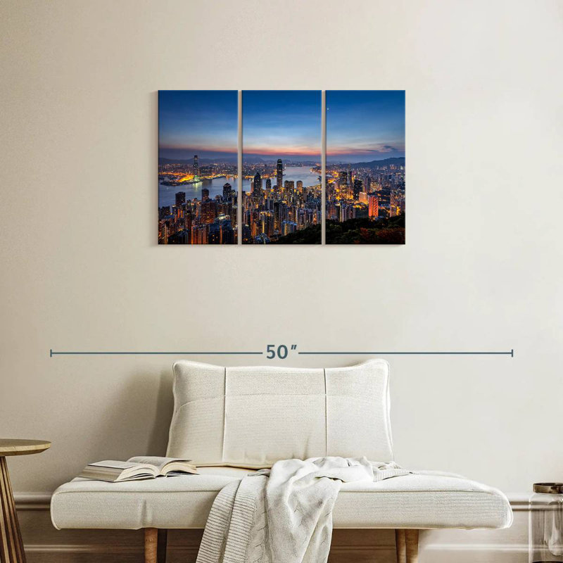 Illuminated Hong Kong, 20" H x 33" W