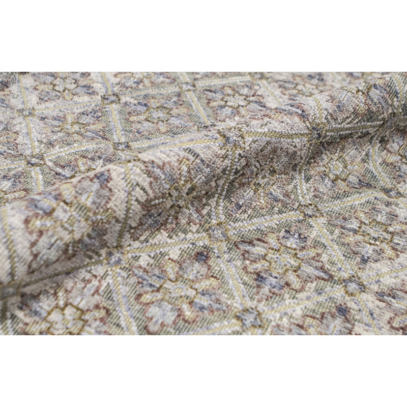 Tapis gris clair et gris clair noué à la main de haute qualité