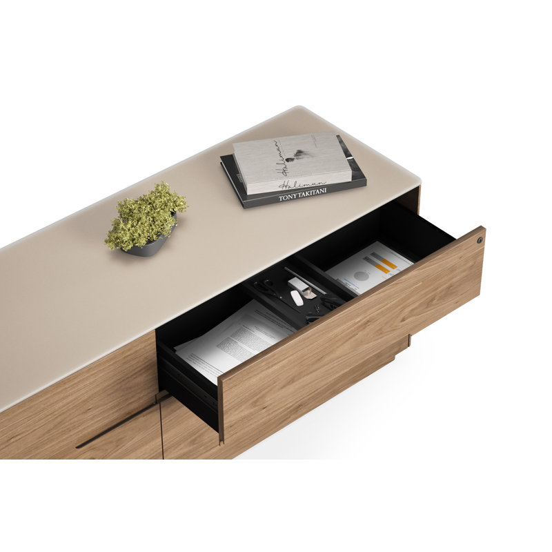 Luma 2 - Drawer File Cabinet, Walnut/Dune