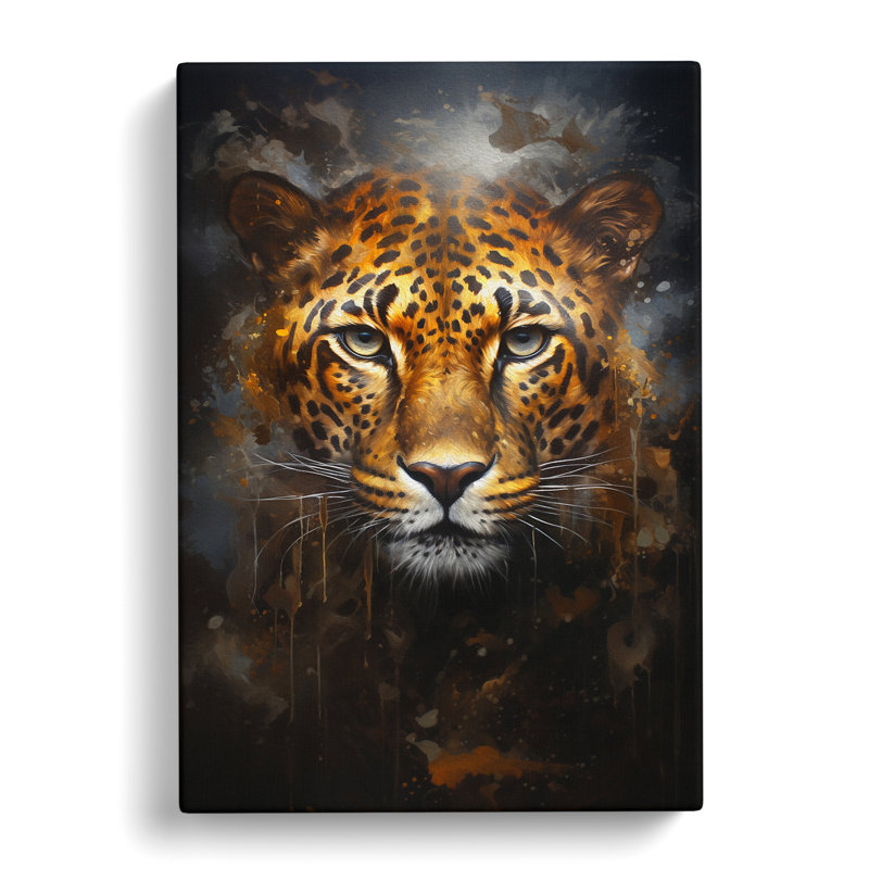 Leopard Romanticism - Wrapped Canvas Print, 76cm H x 50cm W x 3cm D