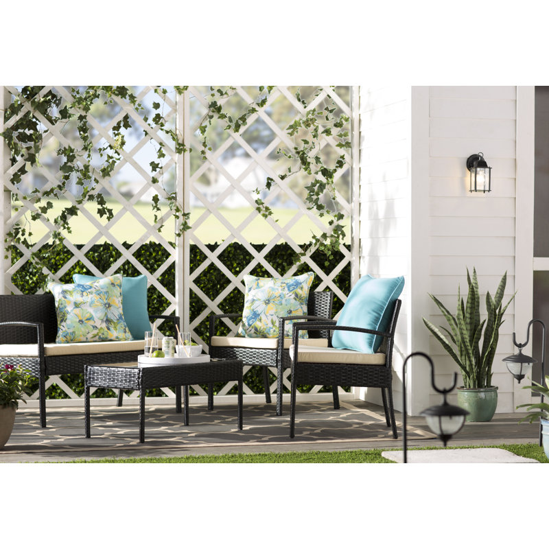 Tabletop Lantern, Black, 3" W x 3" D x 6.69" H