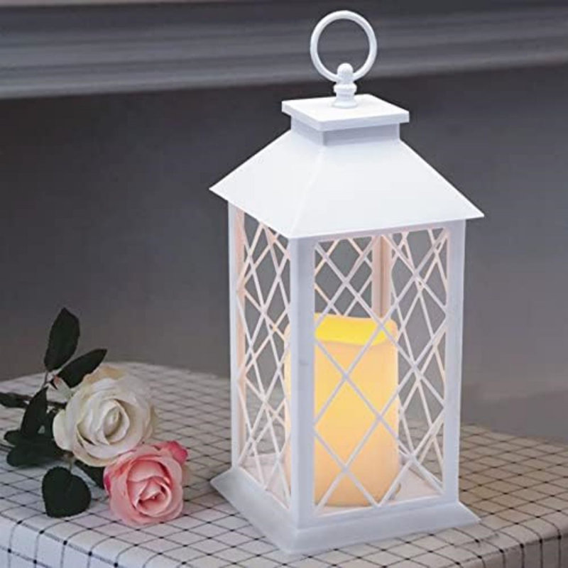 13.39'' H Lantern, White