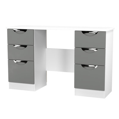 Bhodhini 6 Drawer Kneehole Desk (Ready Assembled)