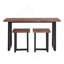 Jennings - Ensemble de comptoir 3 pièces Live Edge - Brun