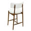 Tabouret de comptoir Mid-Century moderne (ensemble de 2) noyer + beige-118737594