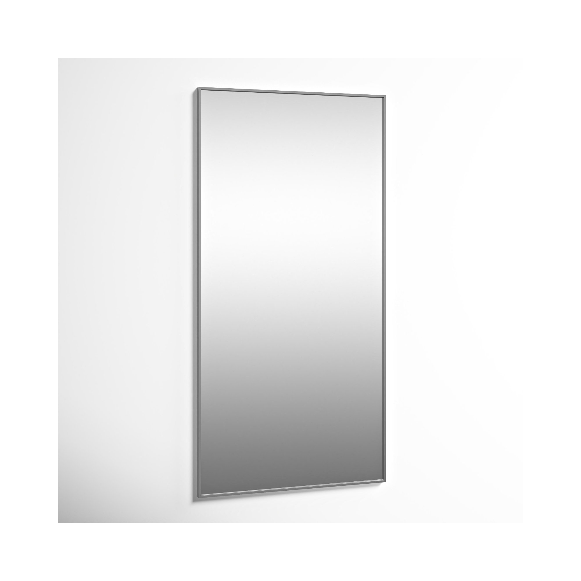 Sabine Metal Rectangle Wall Mirror, 72" x 36", Silver